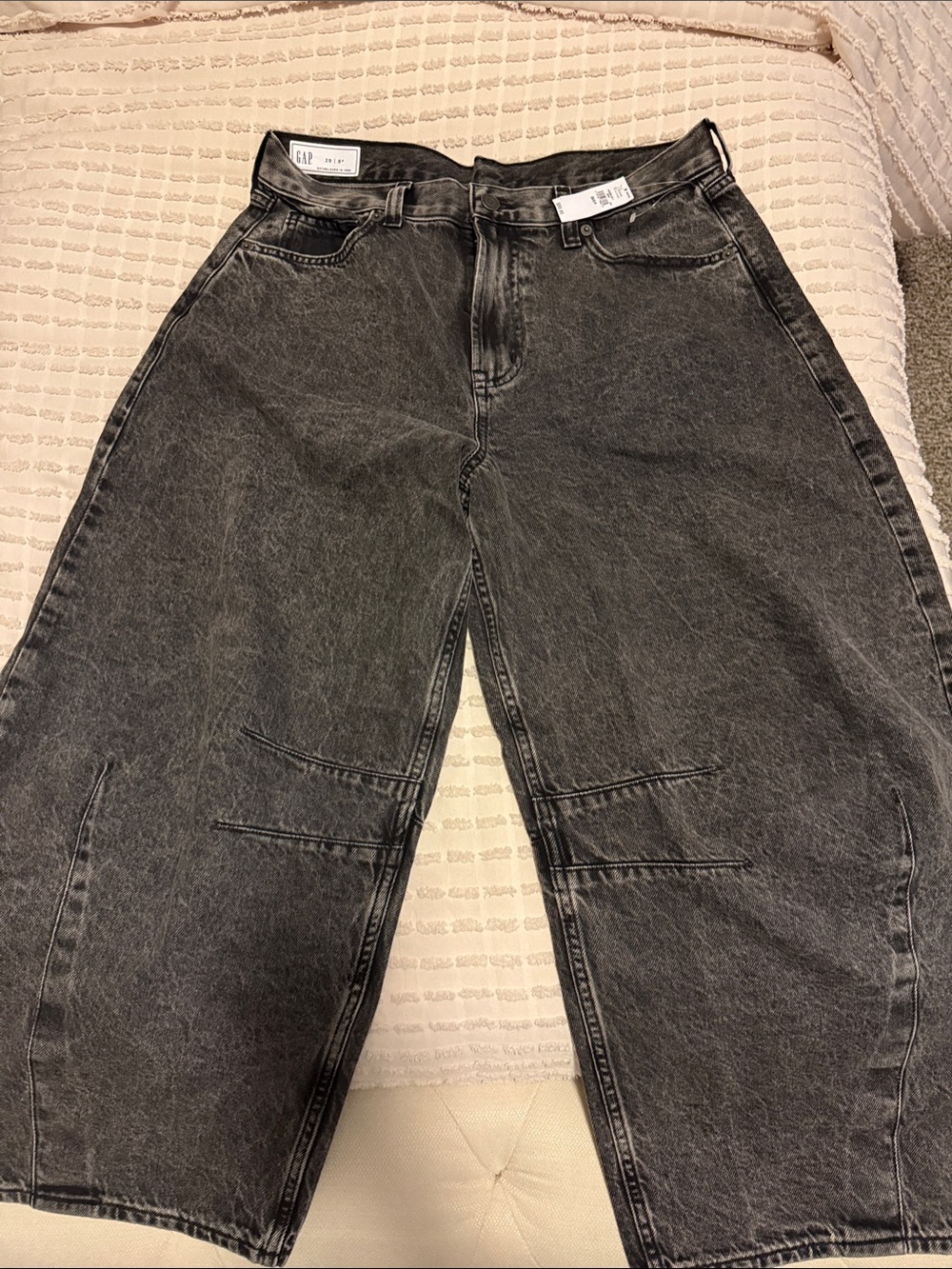 GAP Women’s Washed Black Relaxed Wide-Leg Jeans